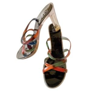 Vintage 90's CHARLES JOURDAN Transparent Color SANDALS